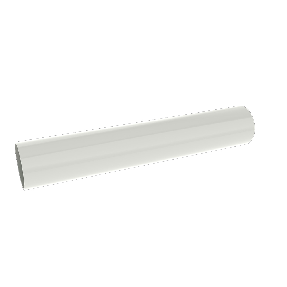 Труба круглая 1 м RUPLAST (РУПЛАСТ) Белый RAL 9003