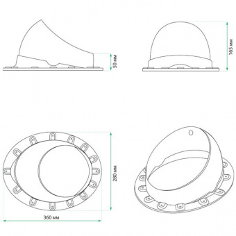 Krovent Base-VT Seam 125-150 основание вентиляционной трубы под фальц коричневый (RAL 8017)